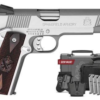 Springfield 1911 Loaded .45 ACP Stainless Steel with Instant Gear Up Package - Firearms - Santa Fe Arms